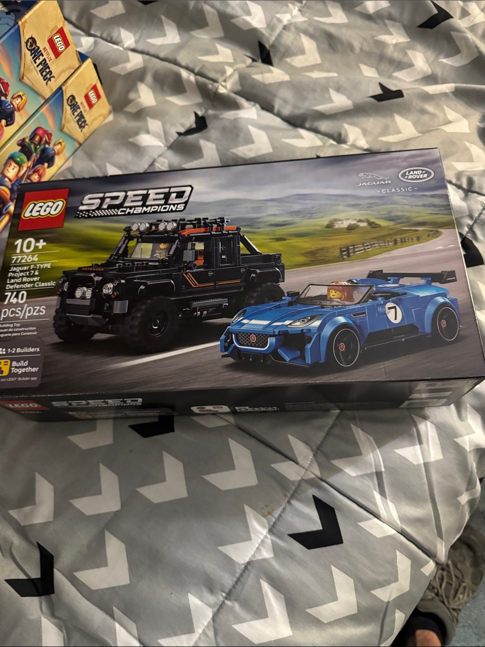 LEGO Speed Champions Blue Jaguar F‑TYPE & Black Land Rover Defender Classic
